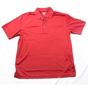 Izod Mens Advantage Performance Golf Polo Shirt Red Size L